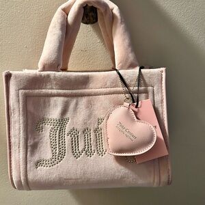 Juicy Couture Light Pink Tote with Heart Charm NWT